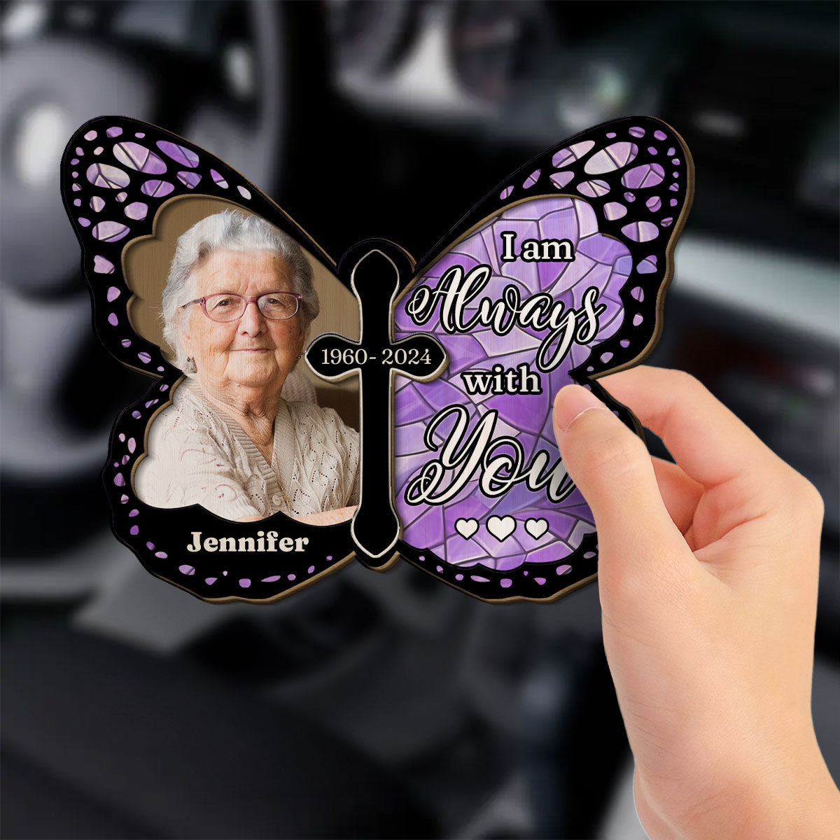 Custom Photo I Am Always With You - Personalized Custom Car Visor Clip
