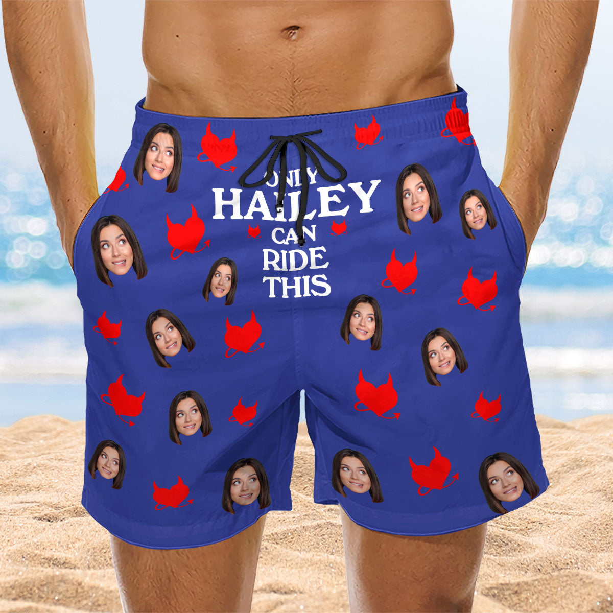 Can Ride This - Personalized Custom Beach Shorts
