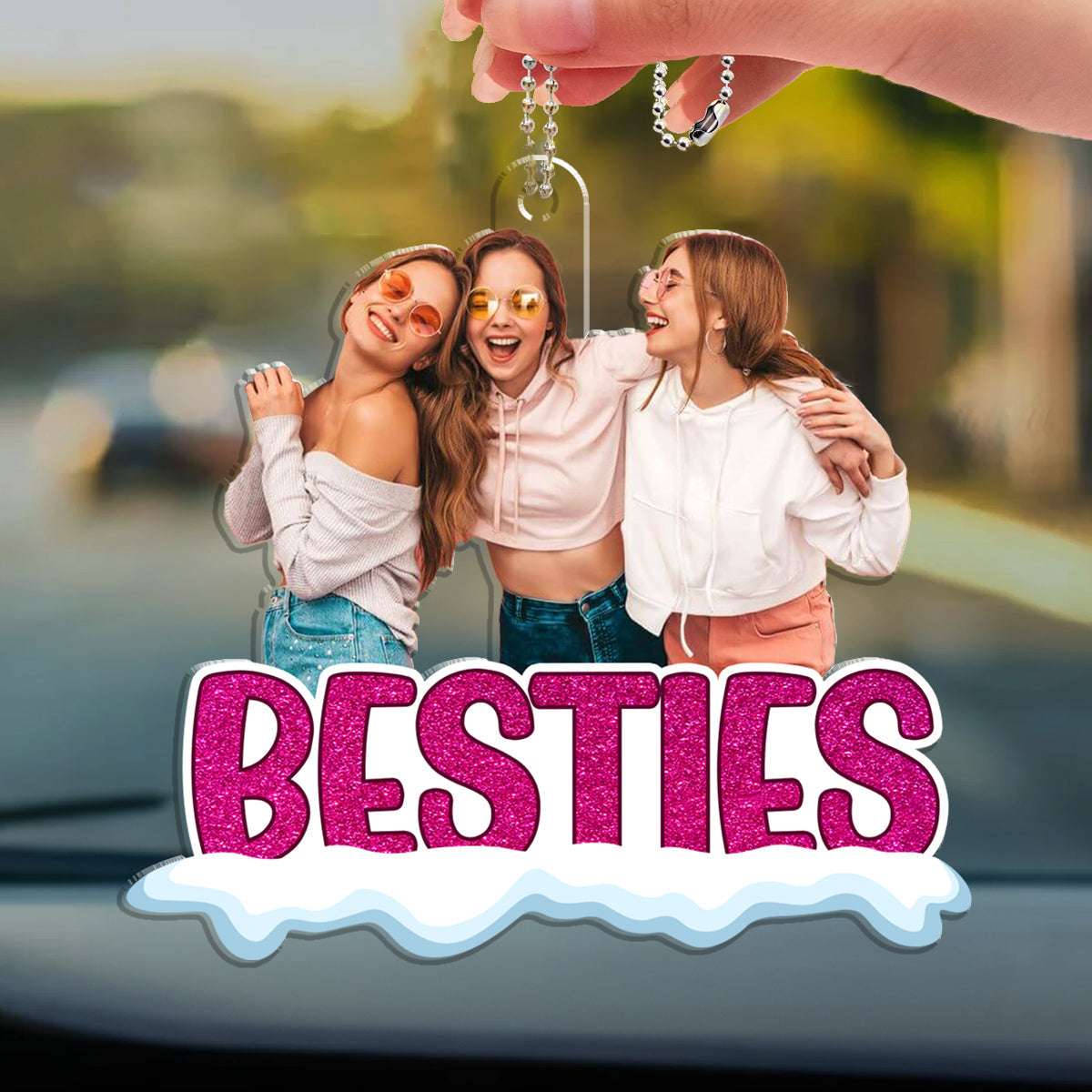 Bestie Together - Personalized Custom Car Ornament