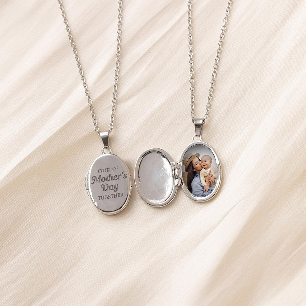 Happy 1st Mothers Day - Personalized Custom Locket Necklace