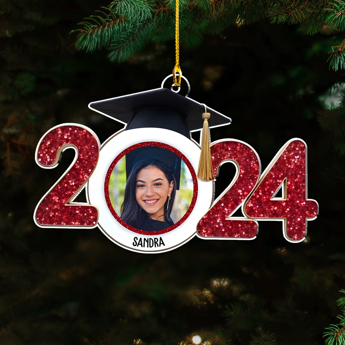 Custom Photo Happy Graduation - Personalized Custom Acrylic Ornament