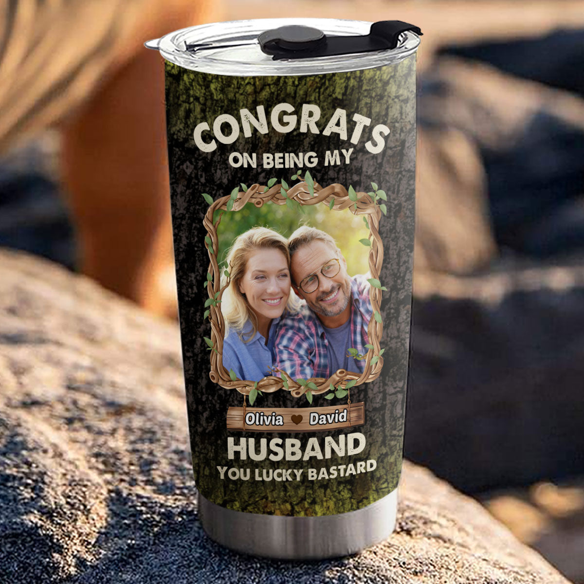 Congrats On Being My Husband - Personalized Custom Tumbler