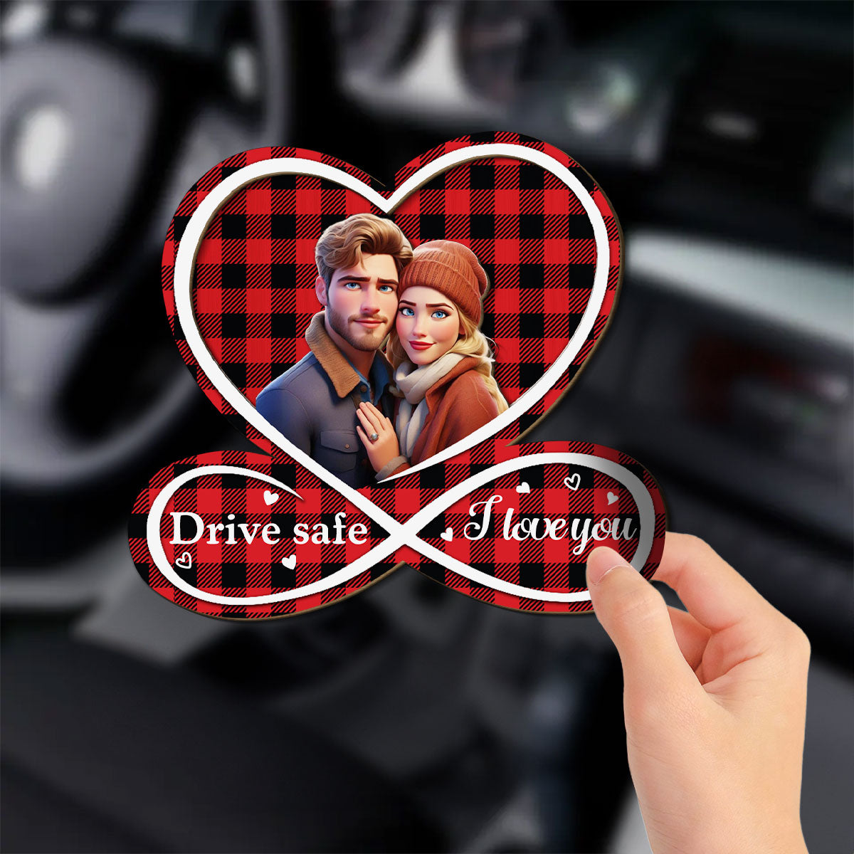 Drive Safe Cartoon - Personalized Custom Car Visor Clip