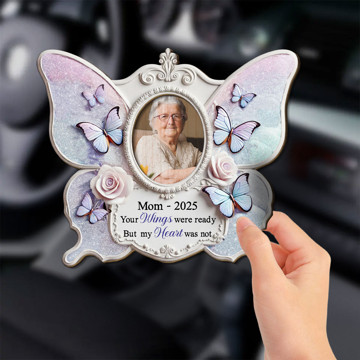 Your Wings Were Ready  - Personalized Custom Car Visor Clip