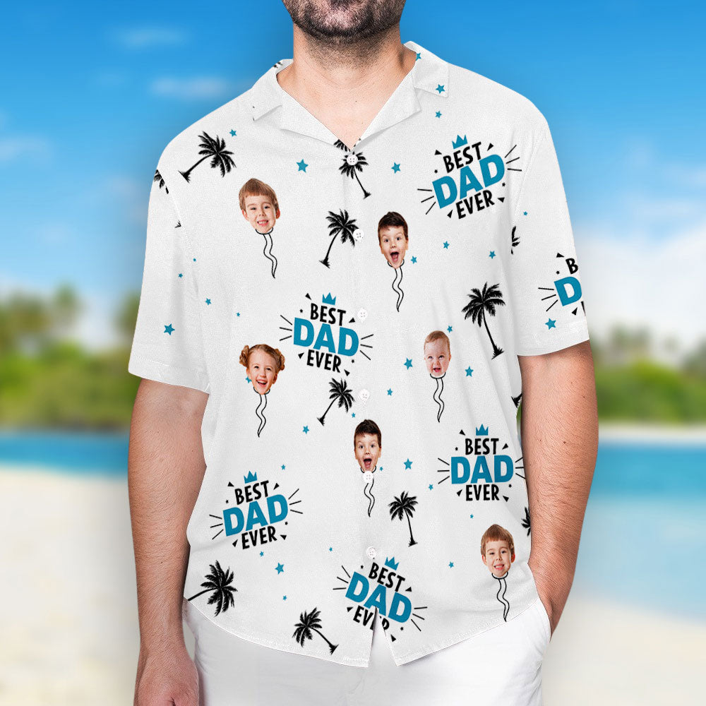 Fatherhood Fun And Faces - Personalized Custom Hawaiian Shirt