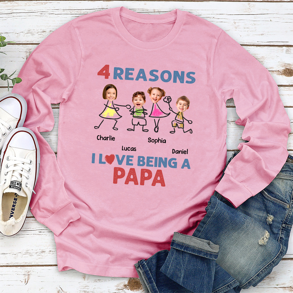 Reasons I Love Being Dad Grandpa - Personalized Custom Shirt