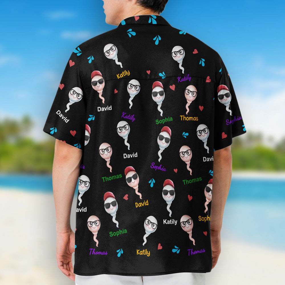 Funny Kid With Dad - Personalized Custom Hawaiian Shirt