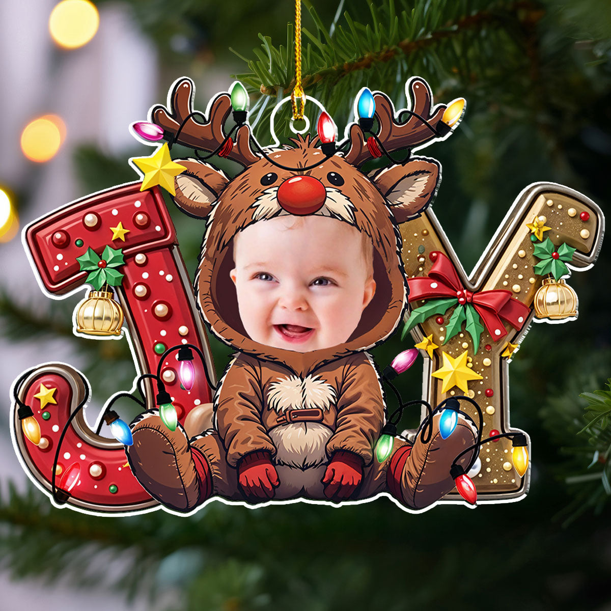 Custom Photo Joy Baby - Personalized Custom Acrylic Ornament