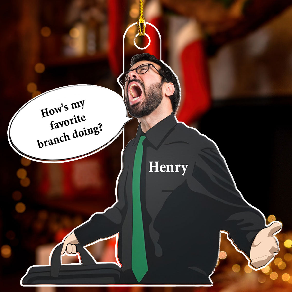 Custom Photo Funny Boss - Personalized Custom Acrylic Ornament