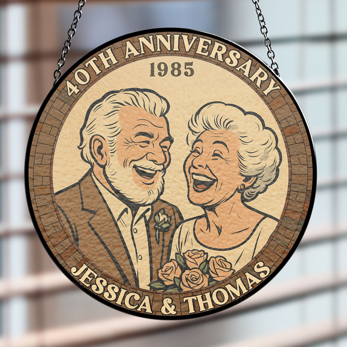 Many Years Forever - Personalized Custom Window Hanging Suncatcher