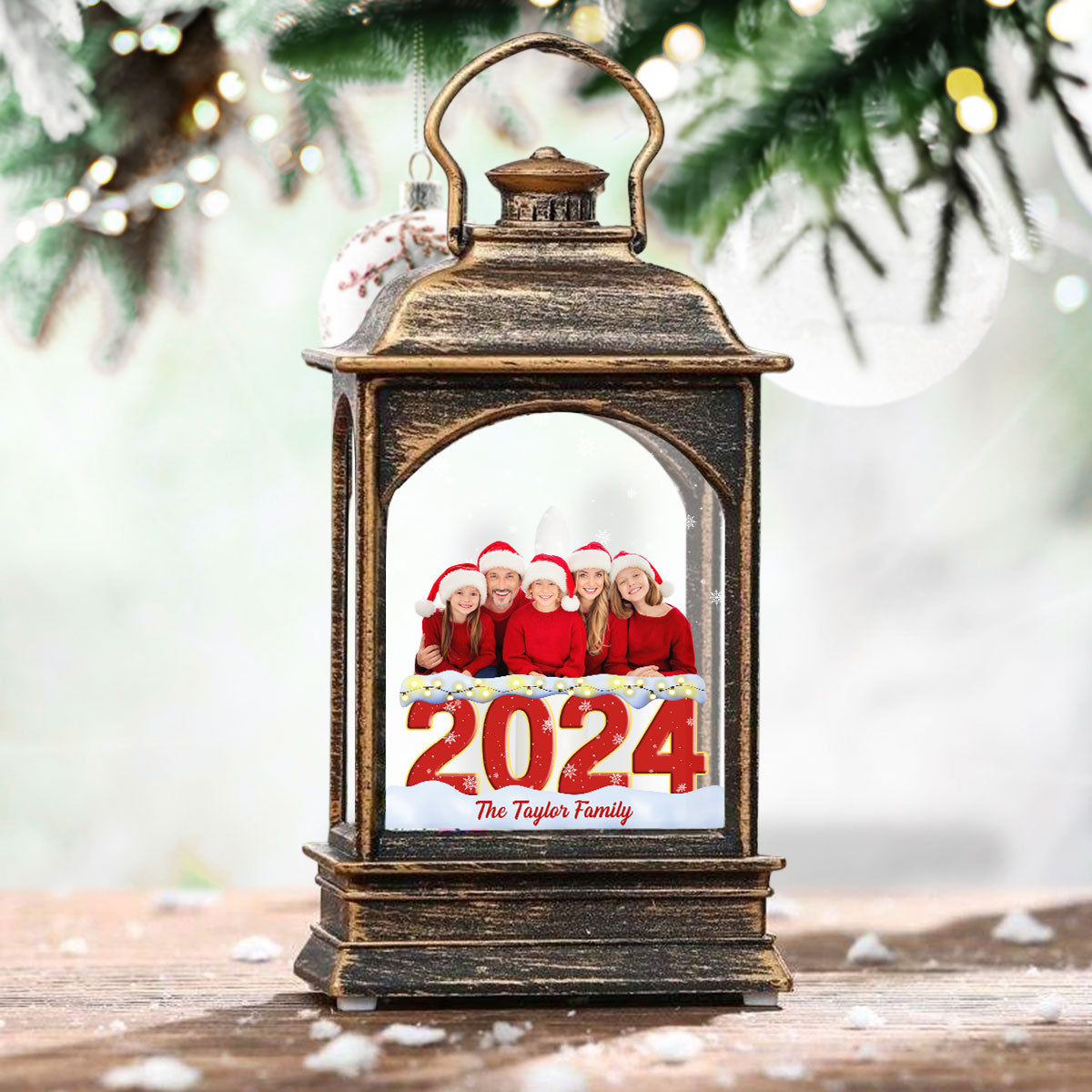 Lovely Family - Personalized Custom Christmas Wind Lamp