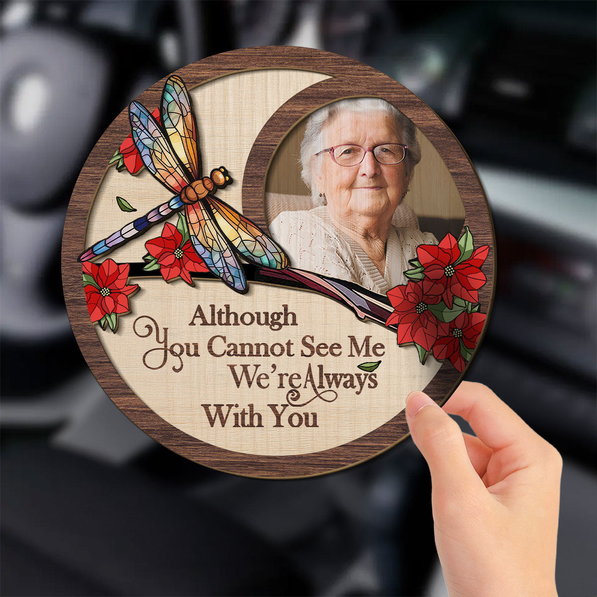 Custom Photo I Am Always With You - Personalized Custom Car Visor Clip