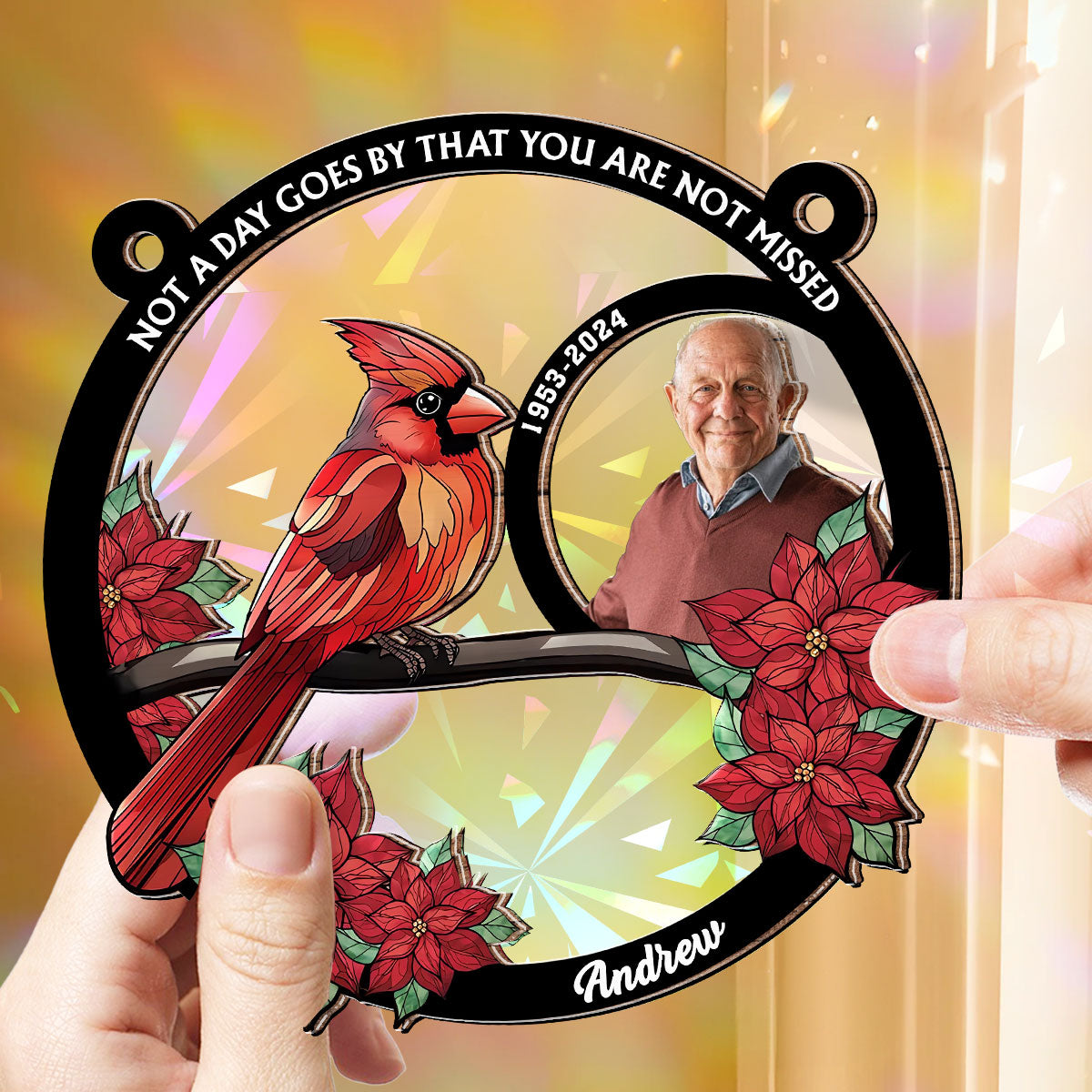 You Walk Beside Us Every Day - Personalized Custom Rainbow Suncatcher