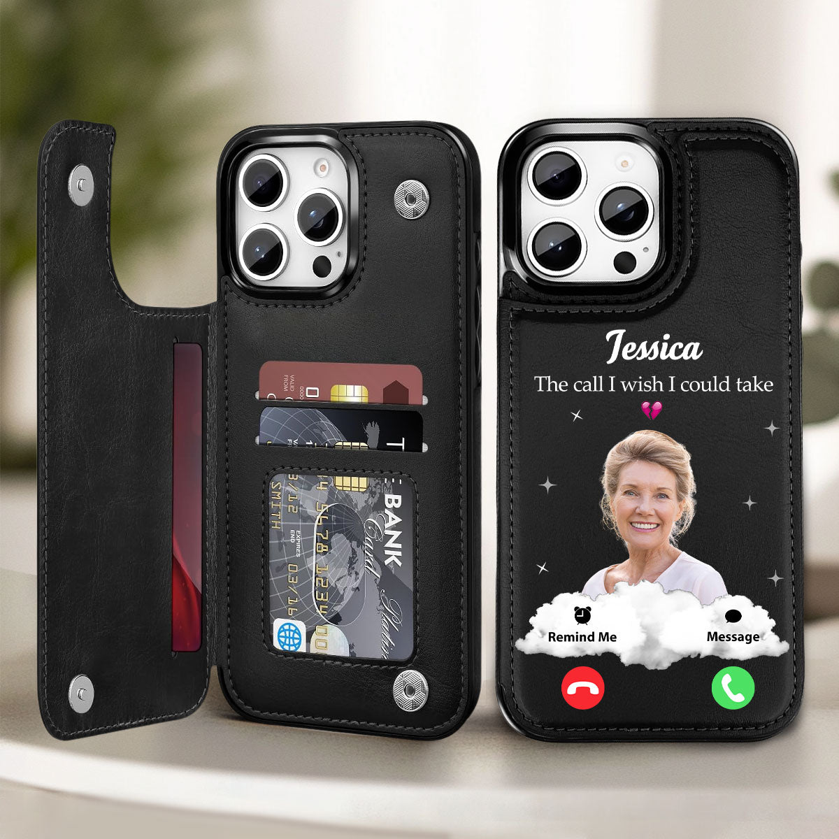 The Call I Wish I Could Take - Personalized Custom Leather Phone Case