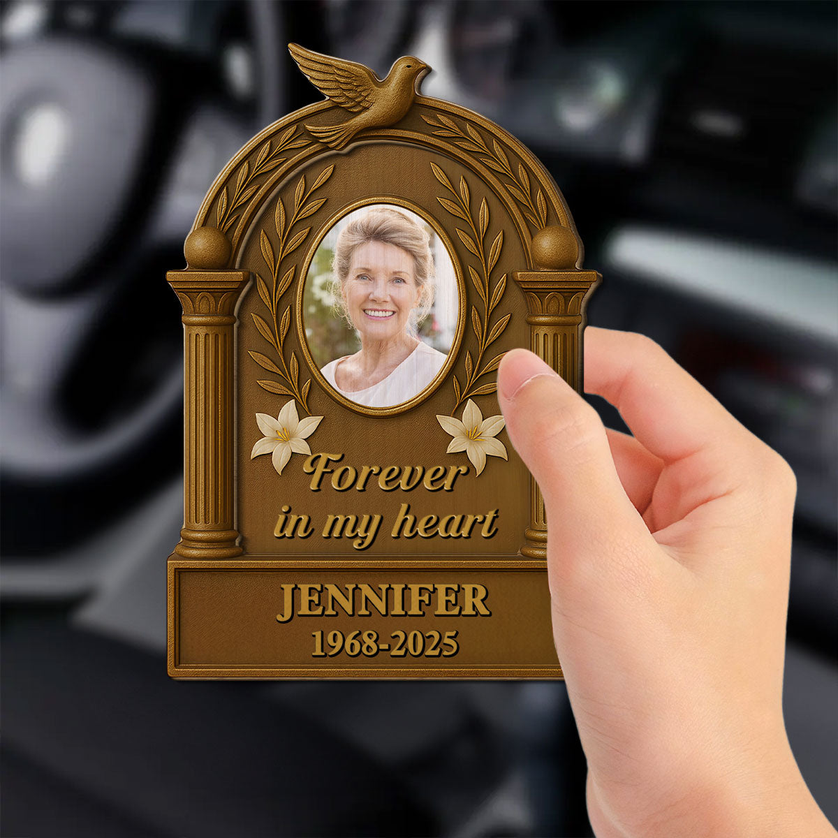 Remembering You With Love - Personalized Custom Car Visor Clip