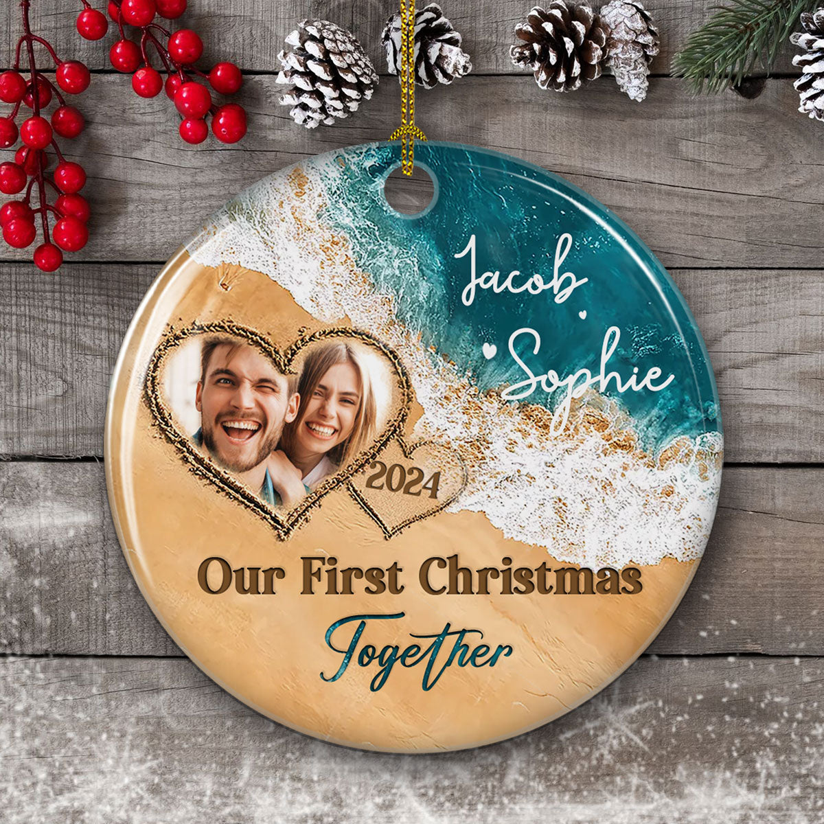 The Year We Became - Personalized Custom Ceramic Ornament