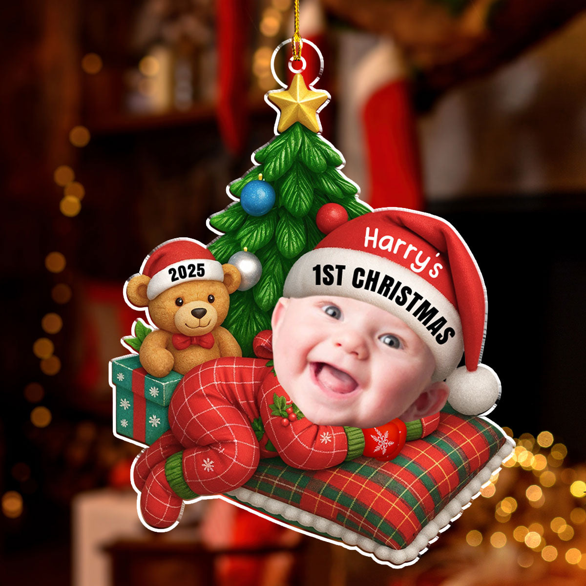 Cute Baby Sleeping - Personalized Custom Acrylic Ornament