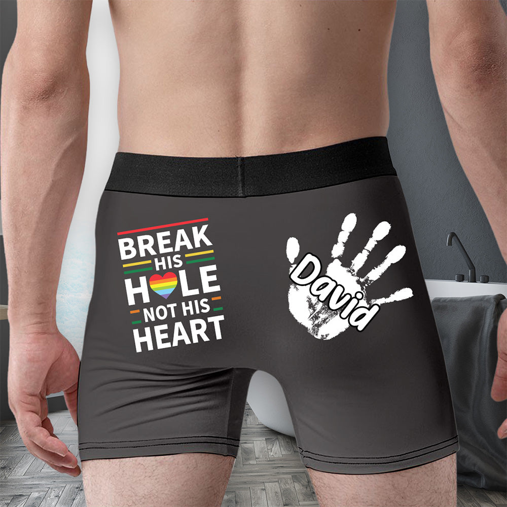 Break The Bed Not Me - Personalized Photo Men's Boxer Briefs