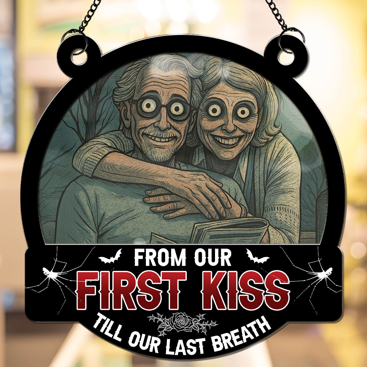 Till Our Last Breath Halloween - Personalized Custom Suncatcher