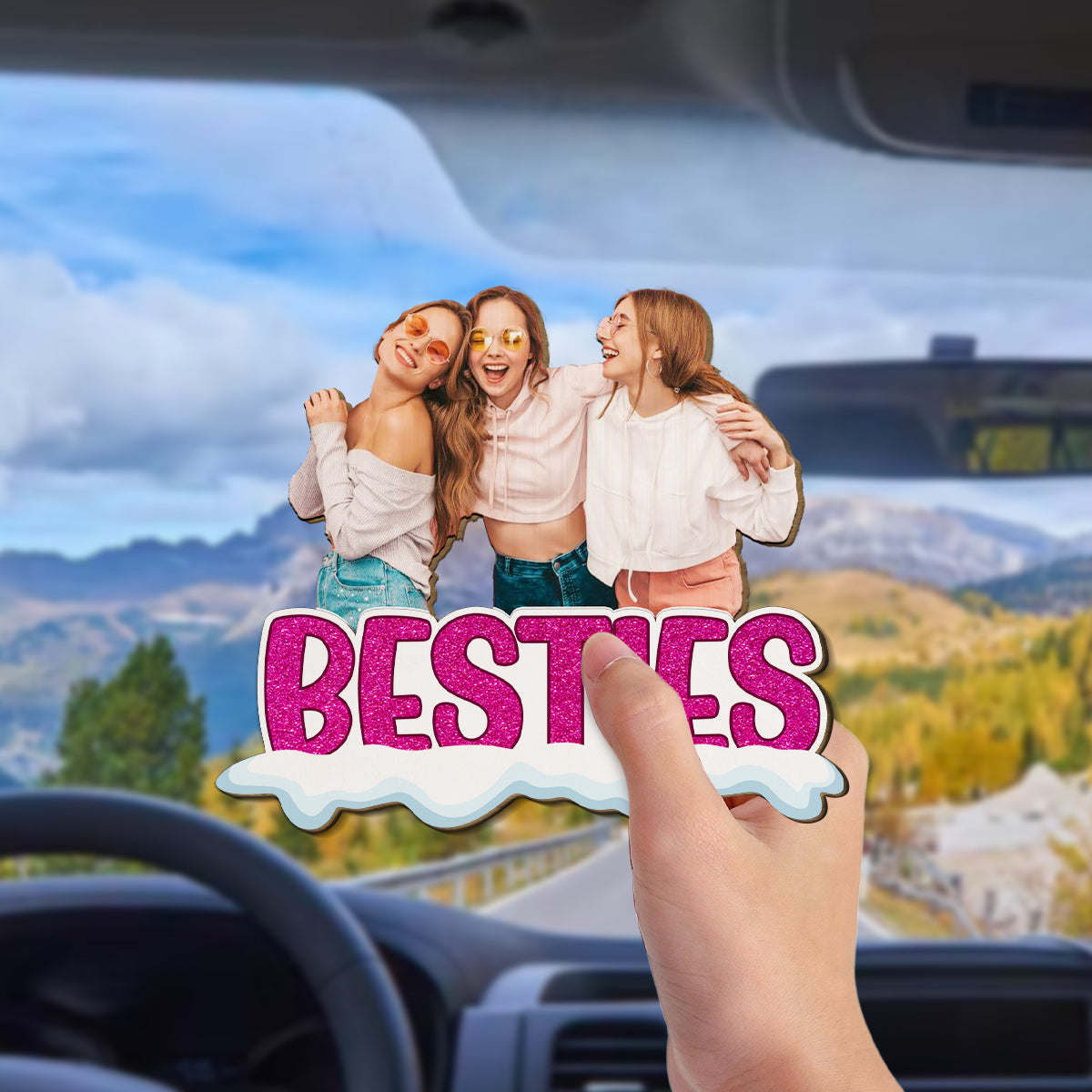 Bestie Together - Personalized Custom Car Visor Clip