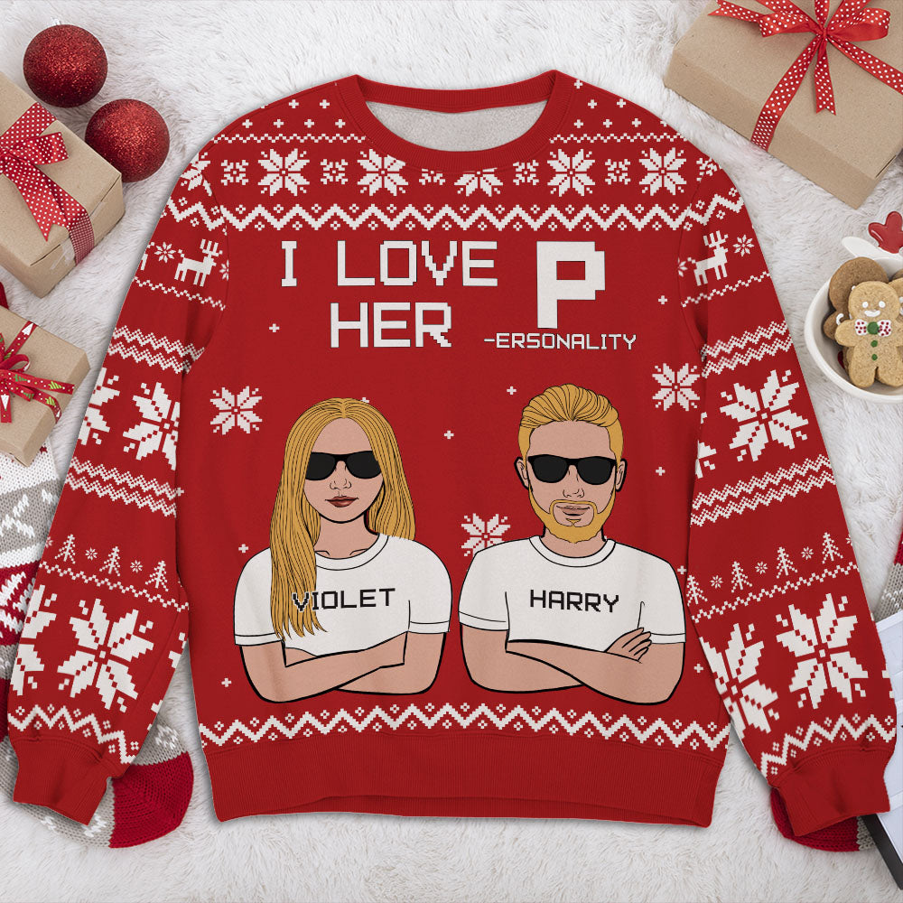 I Love - Personalized Custom All-Over-Print Sweatshirt