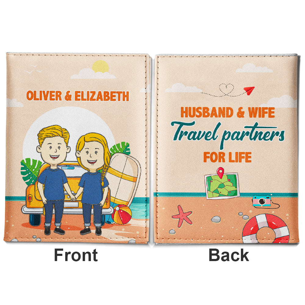 Husband And Wife - Personalized Custom Passport Cover