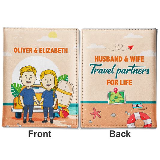 Husband And Wife - Personalized Custom Passport Cover
