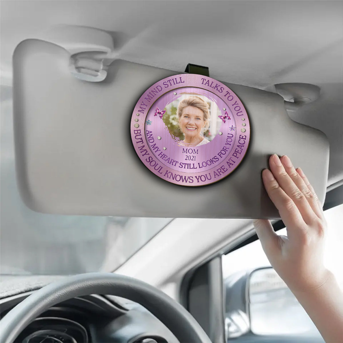 Watching Us From Heaven I Miss You - Personalized Custom Car Visor Clip