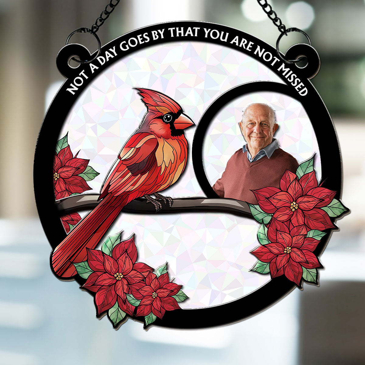 Although You Cannot See Me I Am Always With You - Personalized Custom Suncatcher