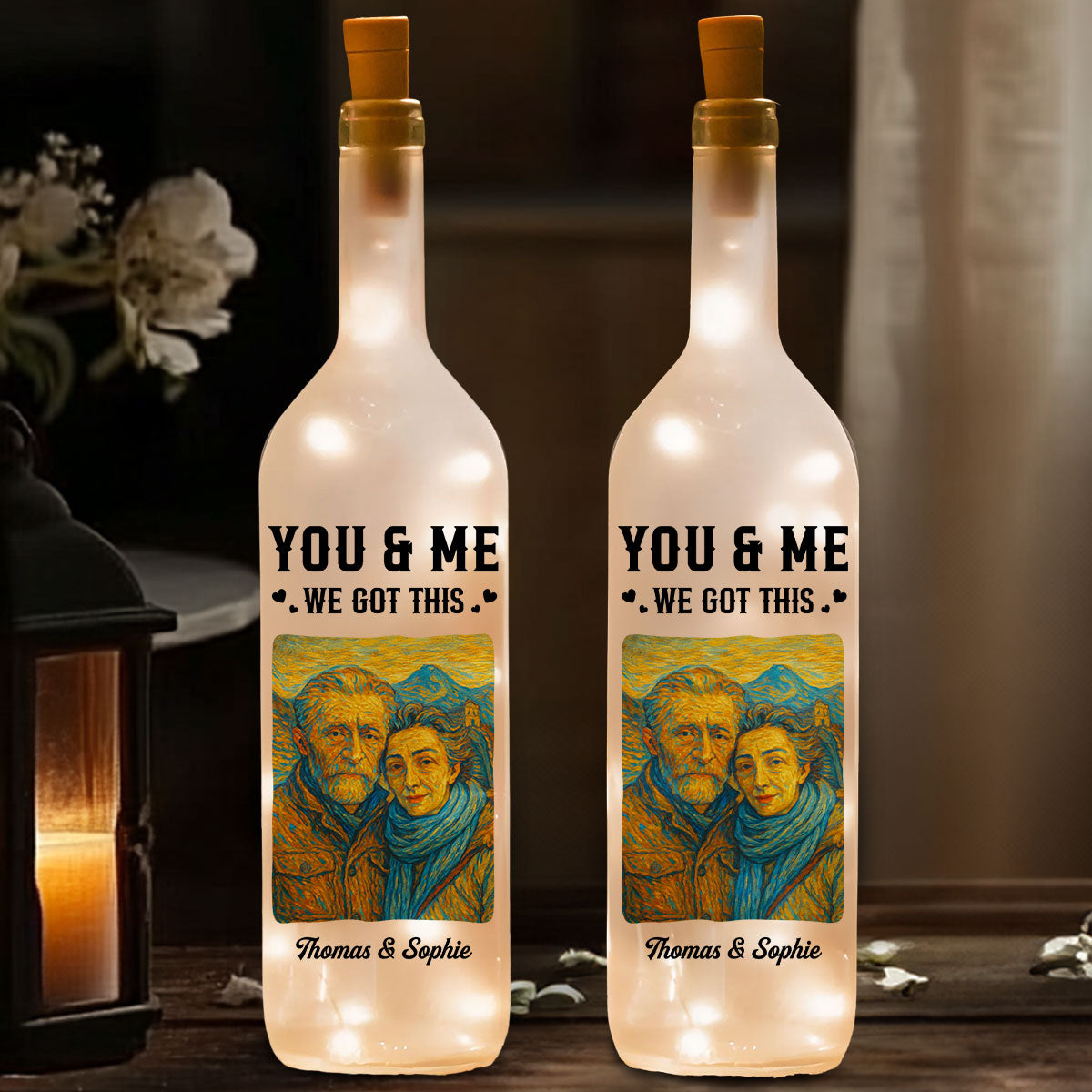 You And Me We Got This - Personalized Custom Bottle Lamp