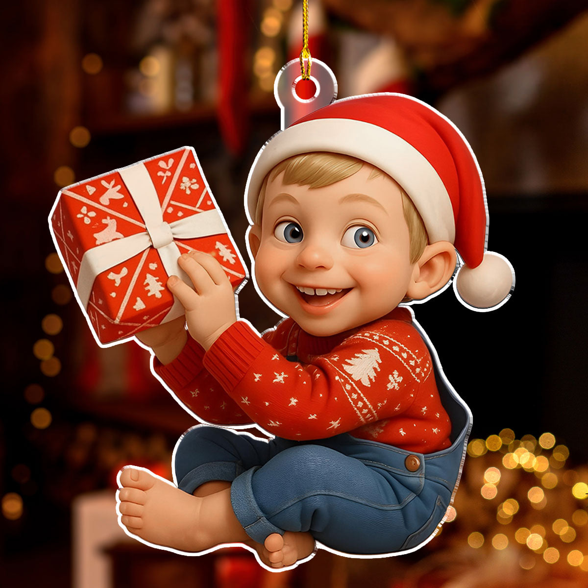 Baby Christmas Figure - Personalized Custom Acrylic Ornament