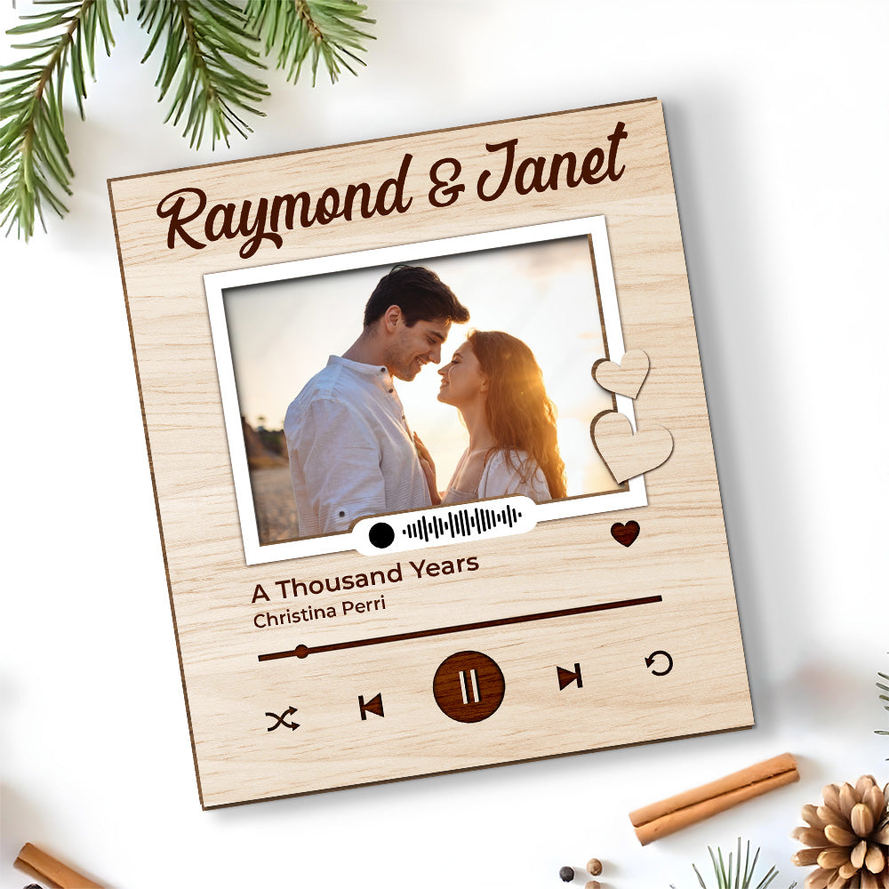 My Love For You - Personalized Custom 2-Layer Wood Plaque With Flat Base