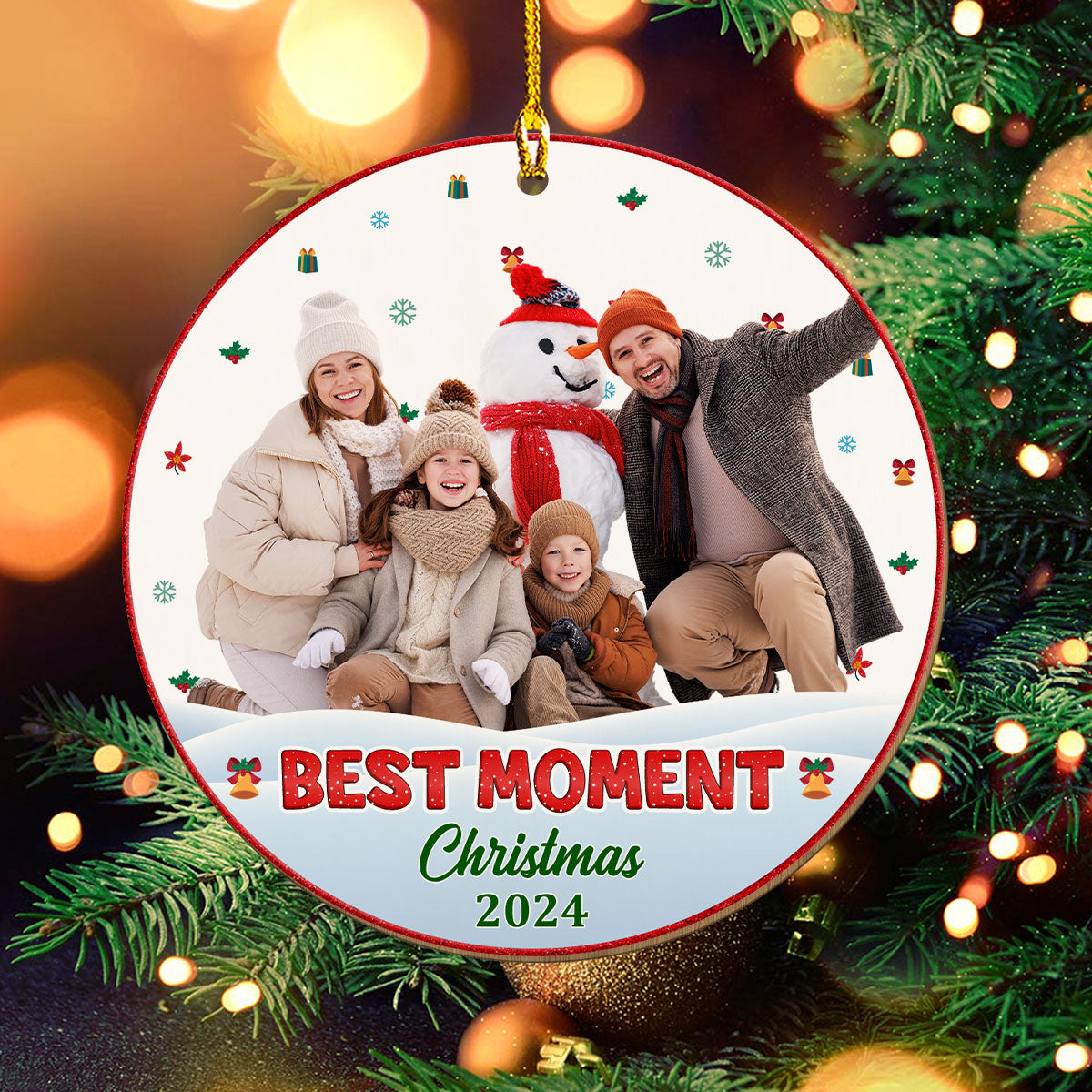 Best Moment - Personalized Custom Wood Ornament