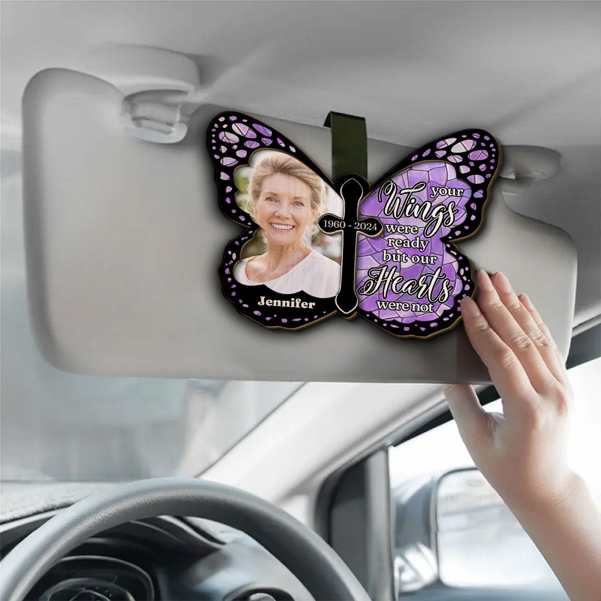 Custom Photo I Am Always With You - Personalized Custom Car Visor Clip