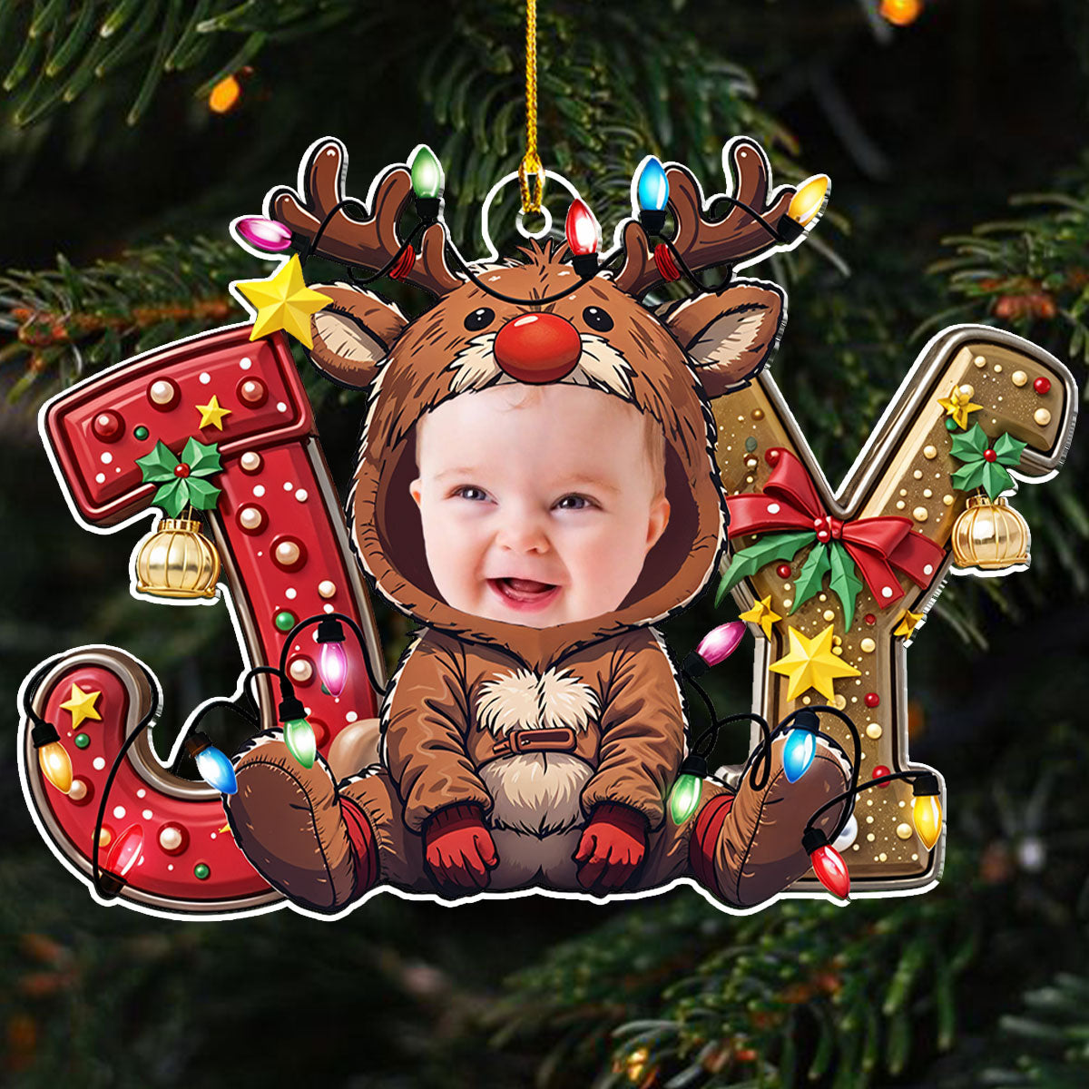 Custom Photo Joy Baby - Personalized Custom Acrylic Ornament