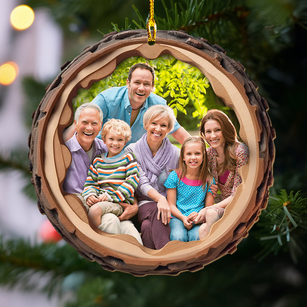 Photo With Wood Shape - Personalized Custom Wood Ornament