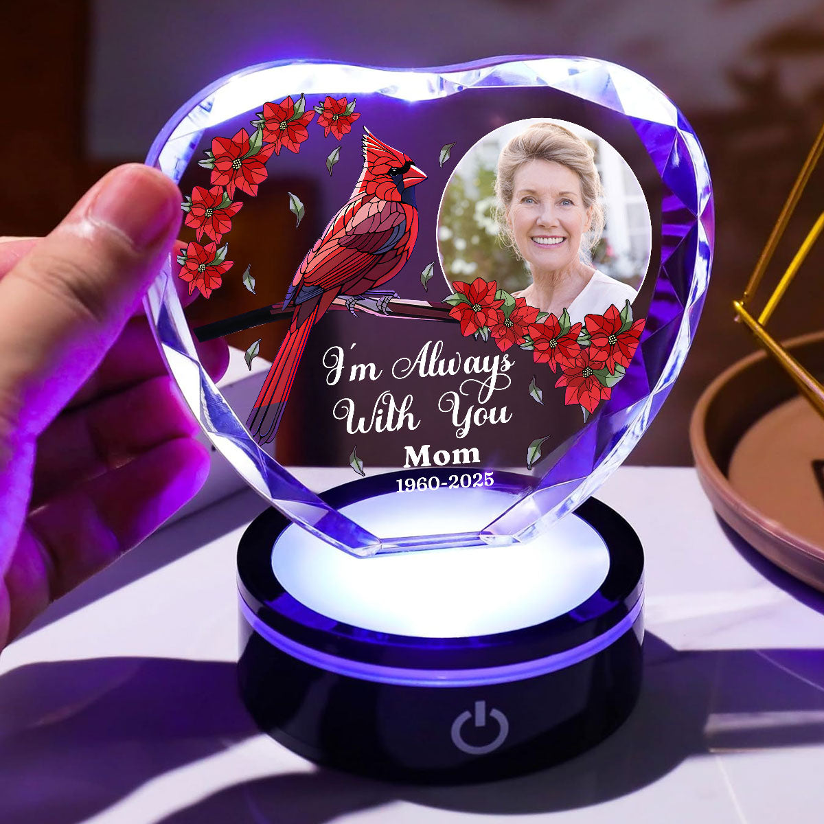 Beside You - Personalized Custom Crystal Led Light