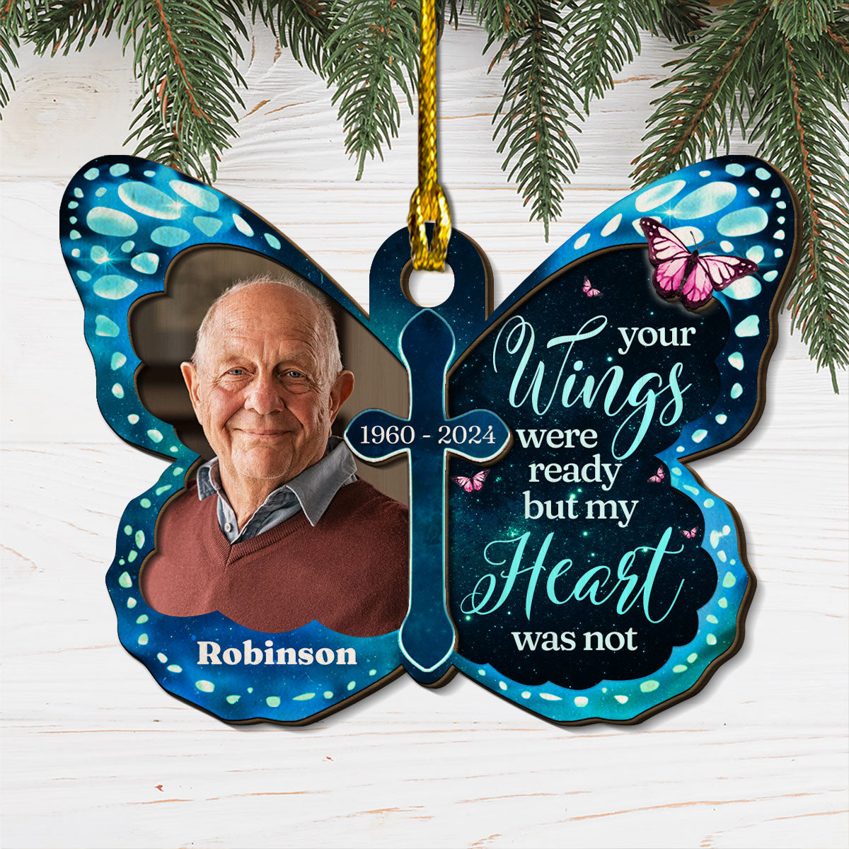 Always Beside You - Personalized Custom 2-layered Wood Ornament