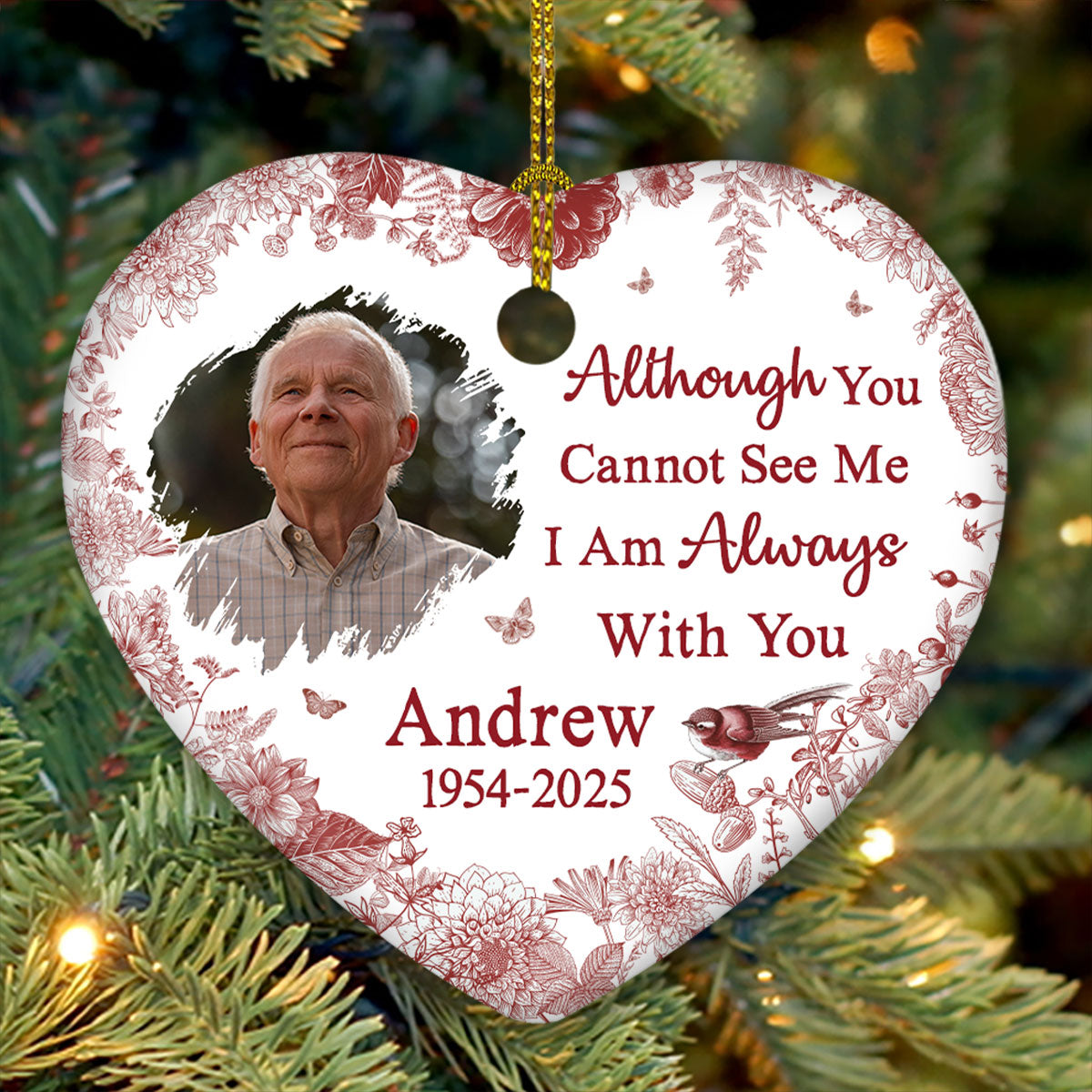 I Am Always With You -  Personalized Custom Ceramic Ornament