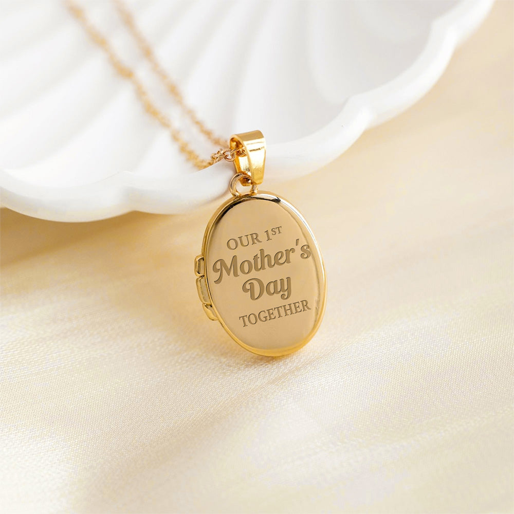 Happy 1st Mothers Day - Personalized Custom Locket Necklace