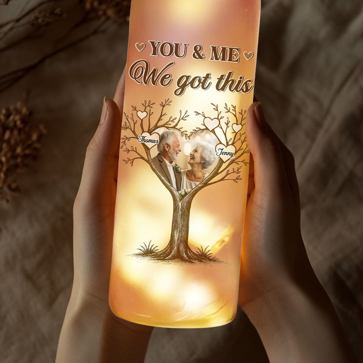 You And Me 2 - Personalized Custom Bottle Lamp