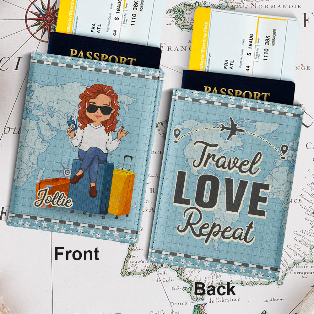 Travel Love - Personalized Custom Passport Cover