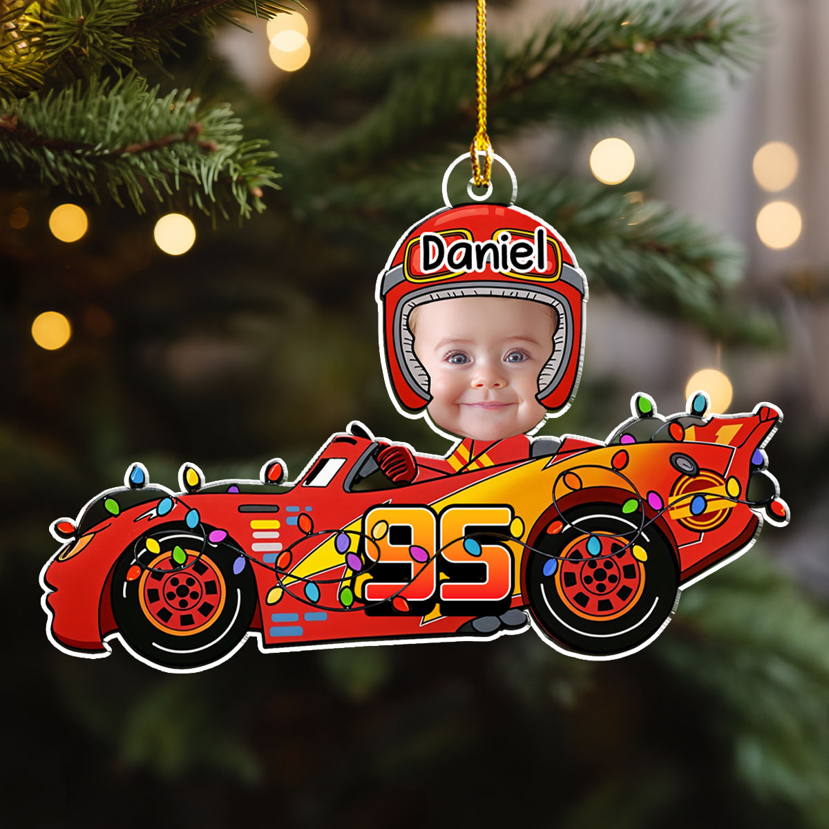 Custom Photo Funny Car Toys - Personalized Custom Acrylic Ornament