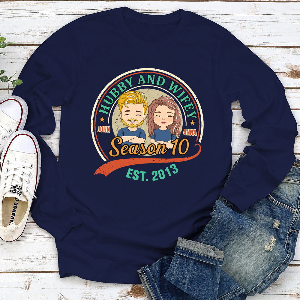 Hubby & Wifey - Personalized Custom Long Sleeve T-shirt