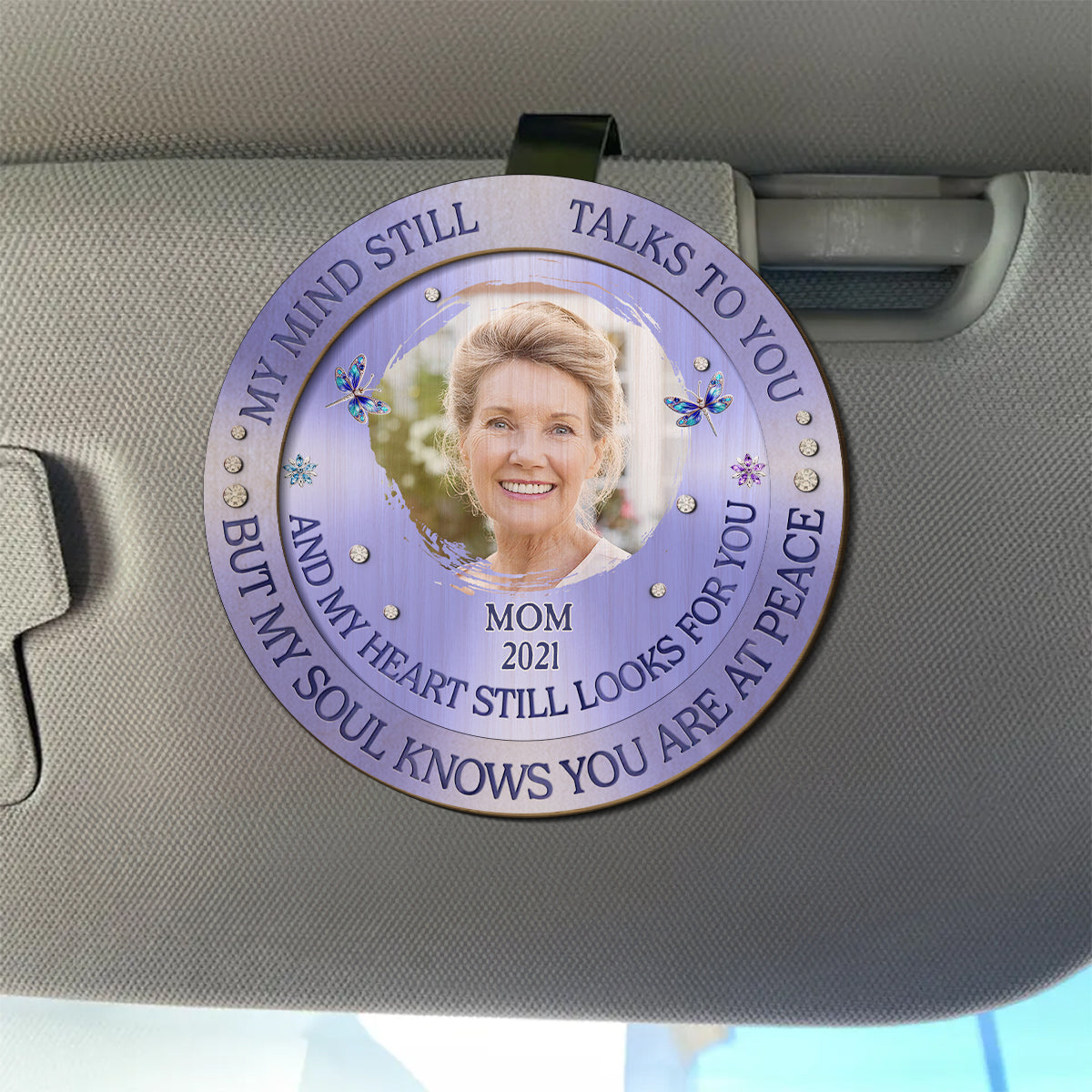 Watching Us From Heaven I Miss You - Personalized Custom Car Visor Clip