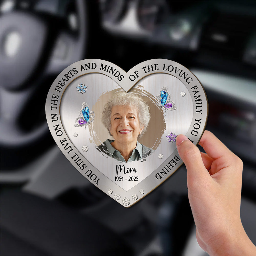 You Still Live On In The Hearts And Minds - Personalized Custom Car Visor Clip