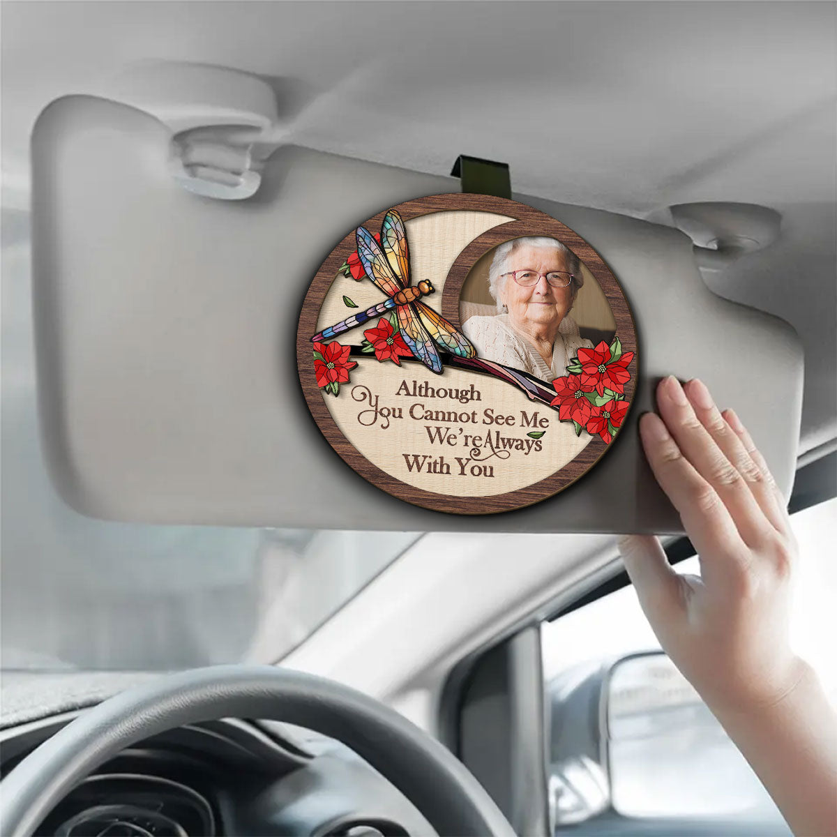 Custom Photo I Am Always With You - Personalized Custom Car Visor Clip