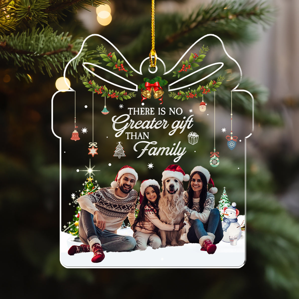 There Is No Greater Gift Than Family - Personalized Custom Acrylic Ornament