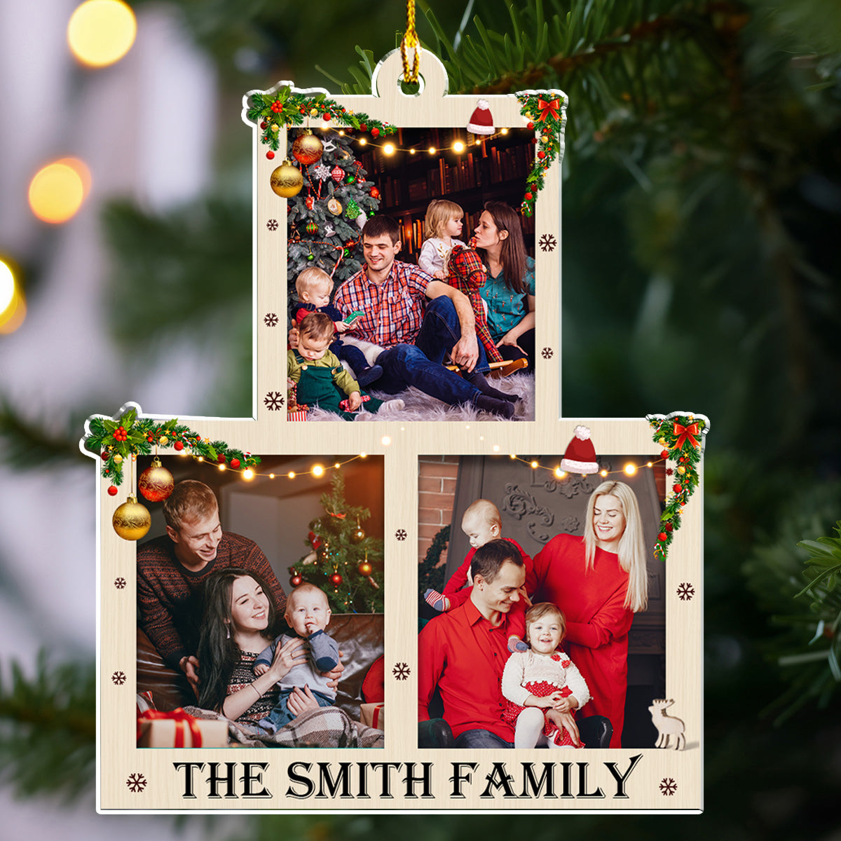 Warm Family Photo - Personalized Custom Acrylic Ornament