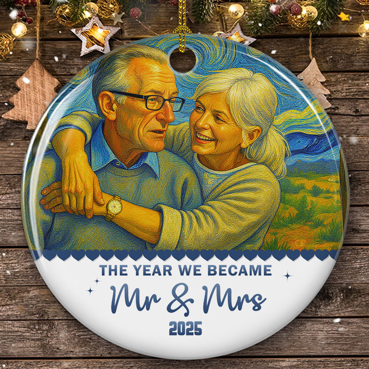The Year Our Journey Began - Personalized Custom Ceramic Ornament
